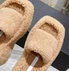 Women Thick-Soled Plush Slippers Pure Color Flat Bottom Shoes Autumn Winter Warmth Lamb Wool Leisure Slipper Fashion Designer Shoe Womens Slipper