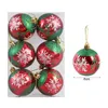 Décorations de Noël 6pcsbox 6cm Ornements de balle de Noël arbre de Noël suspendu décorations de Noël pour la maison 2023 NAVIDAD NATAL ANNÉE Gift 221123