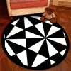 Mattor Shierju Round Geometric Carpet Diameter 40cm/60m/80cm/100 cm/120 cm/140 cm/160 cm/180 cm/200 cm för hemligt hemligt hemligt sätt