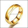 Bandringar rostfritt stål guldring spår diamant förlovningsringar kvinnor bröllop herr mode smycken gåva släpp leverans dhl7w