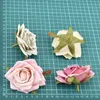 Decorative Flowers Wreaths 30pcs7cm White Rose Artificial Silk Flower Heads Scrapbooking For Home Wedding Birthday Decoration Fake 221122