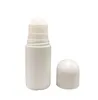 卸売50ml HDPEプラスチックデオドラントローラーボトル白い空のロールボトル50ccロルオンボールボトル香水ローションライトコンテナ