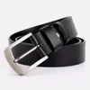 Belts HIDUP Brand Name Designer Cowhide Leather Cow Skin Real Black Pin Buckle Metal Belt For Men Clothing NWJ614