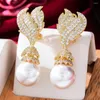 Kolczyki Dangle Missvikki luksusowy cudowna naturalna perła dla kobiet przyjęcie weselne biżuteria mody ślubna Wysoka jakość