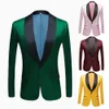 Herrenanzüge Blazer helles Gesicht geprägter Anzug Grün Violett Gelb Blau Mantel Maßgeschneiderte Casual Hochzeit Prom Bräutigam Blazer Jacke 221122