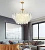 Modern Simple Decor Pearl Feather Glass Chandelier Luxury Living Room Lamp Bedroom Dining Room Kitchen Designer Pendant Light