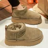Boots 2023 Sheepskin Wool Comprehensive Antiskid Snow Womens Mini Short Warm Winter Thickened Shoes Botas Mujer 221123