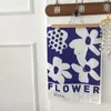 Gordijn Noordse douche One Piece Deur gordijnen voor badkamer keuken decoratieve partitie bloemen bedrukt hangende doek huisdecor