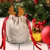 Gift Wrap 1020Pcs Christmas Bags Velvet Candy Packaging Reindeer Antlers Box Pumpkin Party Favors for Wedding 221122