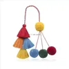 Other Home Decor Bohemia Mtilayer Colorf Plush Ball Tassel Wall Hanging Tapestry Bag Keychain Arts Ornament Home Decor Drop Delivery Dhoqu