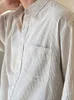 Casual shirts voor heren lange gestreepte mouw met een paar breasted shirt heren lente gevoel Koreaanse stijl mode los 2A1219