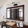 Wall Lamps Chinese Style LED Washroom Light Retro Black Iron Base Bathroom Sconces Mirror Front Cabinet Lighting Fixture