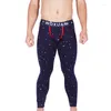 Hommes vêtements de nuit hommes longs Johns mince ligne élastique pantalon mâle mode coton Sexy chaud pour caleçon Legging serré hiver