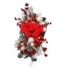Fiori decorativi Decorazioni ghirlande natalizie Ghirlande con luci Ghirlanda artificiale in rattan con bacche rosse per decorazioni per scale