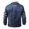 Men's Jackets CHAIFENKO Winter Denim Parkas Windproof Thick Fleece Warm Coat Fashion Casual Fur Collar Brand 6XL 221122