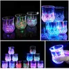 Muggar Creative Flashing Cup Wine Beer Whisky Mug Water Beverage Drinking Glass Led Automatic Glowing Party Decorative Supplies 221122