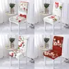 Housses de chaise Housse de style de Noël Motif de bonhomme de neige Housse de siège Sretch Chaises pour banquet Accueil Stuhlbezug