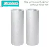 Sublimation 20oz Rough Glitter straight tumbler without metal rim white blank sparkling cups 5colors can choose