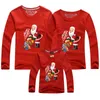 Family Matching Outfits Look Christmas Women Men Kids T-shirt Long Sleeve Cotton Cartoon Print Year Costume 221122