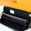 Women Luxurys Designers Long Wallet Handbag Solid Color Embossed Old Flower Leopard l Genuine Leather Ladies Travel Wallets