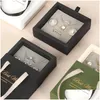 Boîtes À Bijoux Papier Der Boîte À Bijoux Anneau Boucles D'oreilles Collier Emballage Coffrets Cadeaux Vitrines Avec Poignée Pour Proposition De Mariage Drop D Dhgbl