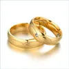 Bandringar rostfritt stål guldring spår diamant förlovningsringar kvinnor bröllop herr mode smycken gåva släpp leverans dhl7w