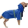 Hundkl￤der Fashion Dog Raincoat Practical Reflective Stripe Rainwear Water Proof Anti Snow Rain Jacket Apparel For Pet Leverans DHQPZ