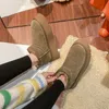 Boots 2023 Sheepskin Wool Comprehensive Antiskid Snow Womens Mini Short Warm Winter Thickened Shoes Botas Mujer 221123