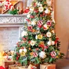 Décorations de Noël 6pcsbox 6cm Ornements de balle de Noël arbre de Noël suspendu décorations de Noël pour la maison 2023 NAVIDAD NATAL ANNÉE Gift 221123