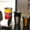 Kupalar 160ml 304 Espresso Paslanmaz Çelik Kahve Sütü Su İçecek Kahvaltı Bardakları Yalıtımlı Çift Duvar Bulaşık Makinesi Güvenli Doku 221122