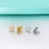 Anti-allergique S925 Sterling Silver Pass Diamond Test Moissanite Boucles d'oreilles Goujons Joli cadeau pour hommes femmes