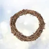 Decorative Flowers Wreath Rattan Ring Garland Christmas Grapevine Vinenatural Door Dried Twig Branch Diyhand Material Party Front Frame Wire
