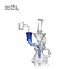 Partihandel 5,51 tum Leo Mini Glass Dab Rig Water Pipe With Glass Banger