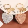 Femmes voiture sac porte-clés coloré coeur forme strass cristal alliage porte-clés brillant pendentif ornement cadeaux