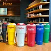Water Bottles 420ml620ml Double Stainless Steel Coffee Mug Leak-Proof Thermos Travel Thermal Vacuum Flask Insulated Cup Milk Tea Bottle 221122