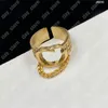 7 Style Designer Ring Womens Men Fashion Gold Letter Band Rings Luxury Jewelry Couple Love Rings Lady Party Gifts With Box