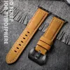 Smart Straps Luxury Crazy Horse Leather Bracelet Band Fit IWatch 8 7 6 5 4 SE STRAP لسلسلة Apple Watch 38/40/41mm 42/44/45 مم.