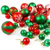 Decoração de festa 44 peças variadas enfeites de bola de natal quebrar bufas penduradas de 6 cm com cordão para férias de Natal árvore