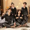 Family Matching Outfits Year Adult Kid Clothes Warm Velvet Sleepwear Winter Christmas Pajamas Set 221122