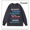 Designer Luxury We11Done Neon Screen Foam Printed Men and Women Sweater Welldone High Street Loose Lovers Long Sleeve