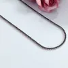 Colliers pendentif 1624 pouces 4160 cm véritable 925 chaîne de tennis en argent sterling pavé 3 mm noir zircon bijoux fins hommes femmes 221119