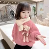 Pullover 1 2 3 4 5 6 Jahre Baby Mädchen Sweatshirt Frühling Herbst Warme Fleece Tops Nette Bär Kinder Pullover kleinkind Mädchen Kleidung 221122