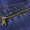 Men's Leather Faux Multi Pocket Denim Jacket Men Spring Blazer Suits Mens Business Leisure Cowboy Westerner Male Jeans Coat Size L 4XL 221122