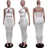 Платье с двумя частями - это одежда летняя мода Summer Sexy Sext Night Club Высококачественный двух кусочков женские юбки 221123