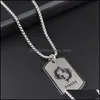 Collares colgantes Hombres Hip Hop Acero inoxidable 12 Collar de signo del zodiaco Etiquetas de perro Colgantes Charm Star Gargantilla Astrología Collares Fashio Dhatd