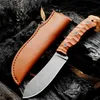 Gorący H1122 JG5 Survival Prosty nóż 1095 Węglowy Stalowa Stalowa Czarna Kamienna Blor Bor Full Tang Micarta Uchwyt stał