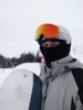 Lunettes de soleil lunettes de Ski avec lentille polarisée Double couche magnétique Anti-buée Snowboard hommes femmes lunettes étui à lunettes