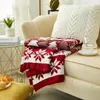 Blankets Nordic Plaid Red Throw Blanket Knitted Striped Christmas Tree Office Nap Leisure For Beds Sofa Cover Years Tapestry