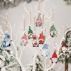 Dekoracje świąteczne 12PCSSet Navidad Christmas Gnome drewniane wisiorki Xmas Tree Ornament Natal Noel Deco Dekoracja Bożego Narodzenia na rok 221123
