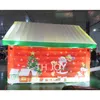 Envío Gratis, actividades al aire libre, casa de Navidad inflable personalizada, carpa inflable roja para fiesta de gruta de santa para decoración